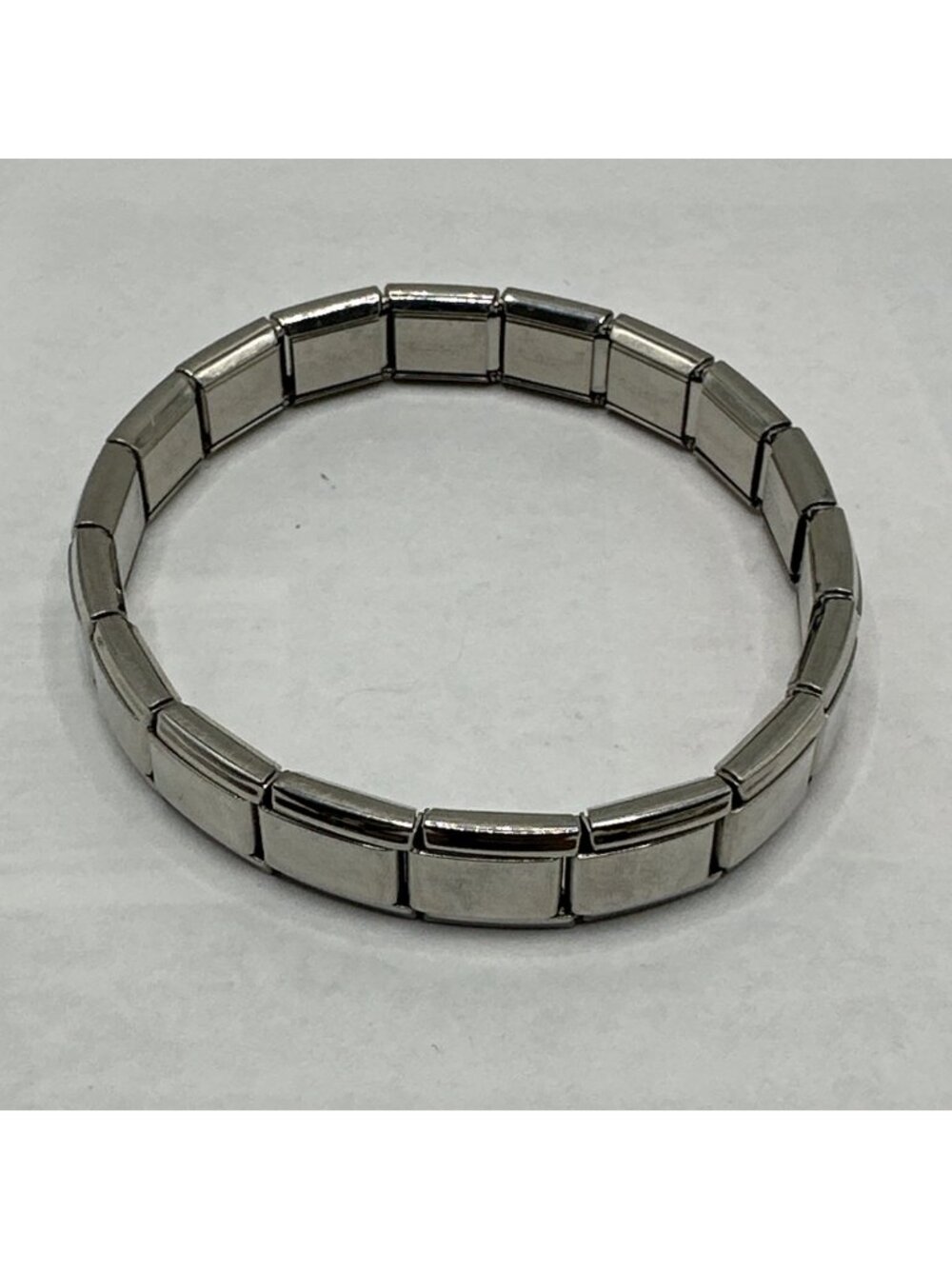 Dolceoro Italian Charm Bracelet Silver Stainless Steel 18 Link Starter Bracelet